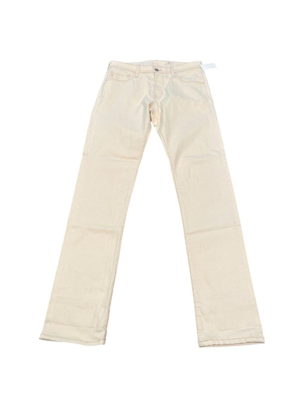 AG Tellis Slim Jean Mens 32x35 Cream Oatmeal Casual Summer Workwear Denim
